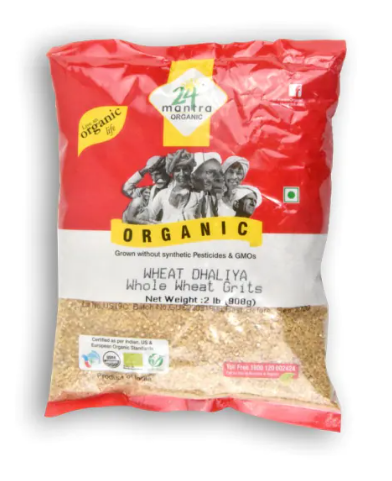 24 MANTRA ORGANIC Wheat Daliya Whole Wheat Grits 2 LBS
